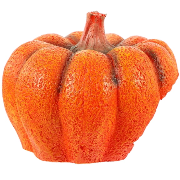 LOLIPPYY Fish Hiding Cave Orange Resin Aquarium Decor Pumpkin Style for Reptile Tank 1Pack