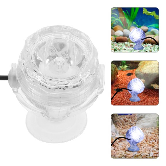 LOLIPPYY Fish Night Light for Aquarium Tank White ABS Color Changing 1Pcs