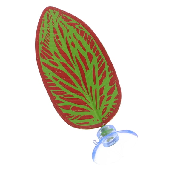 LOLIPPYY Fish Tank Decorations Betta Hammock Leaf Pads Green Artificial Plant with Suction Cup