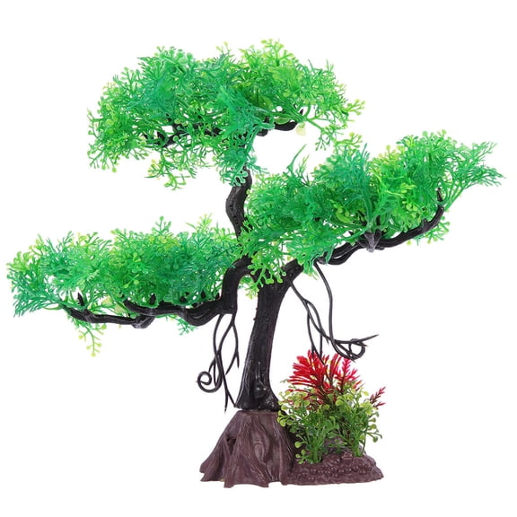 LOLIPPYY Fish Tank Props Realistic Simulation Plastic Green 1Pcs For Underwater Landscape Creation