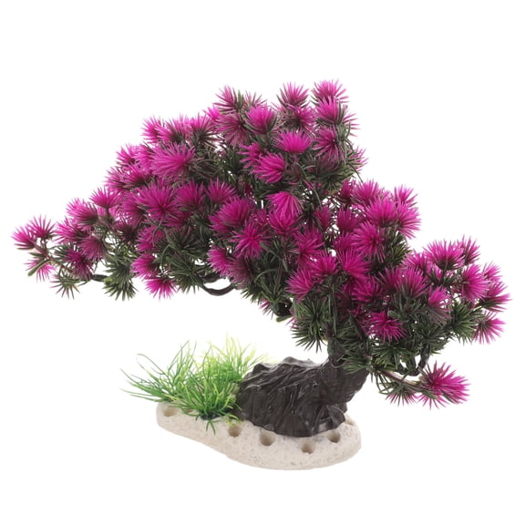 LOLIPPYY Fish Tank Tree Decor Artificial Aquarium Plant Assorted Color for Natural Aquatic Landscape