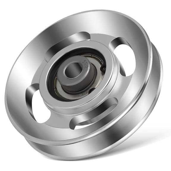 LOLIPPYY Fitness Aluminum Pulley Wheel Gym Replacement Part Smooth and Durable Silver