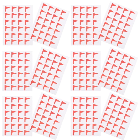 LOLIPPYY Flag Marker Stickers Red Adhesive Label Stickers for Daily Use on Jars Bottles and Maps