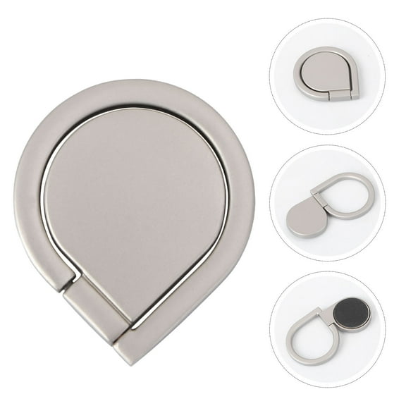 LOLIPPYY Flame Shape Rotating Phone Ring Holder Stand For Smartphones Lightweight Design For Movie Viewing Silver