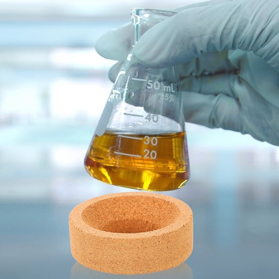 LOLIPPYY Flask Support Holder 1Pack Round Bottom Cork Stand Chocolate Alkali Resistant for Researchers