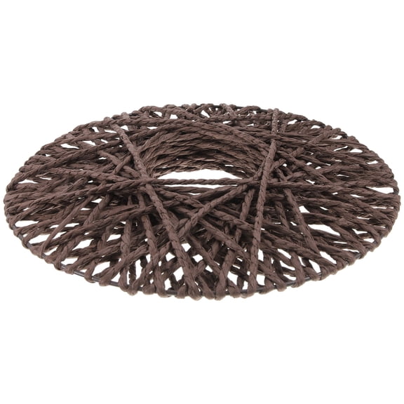 LOLIPPYY Flat Woven Hanging Wall Basket in Coffee Color, 1 Pack - Stylish Urban Decor Flat Basket