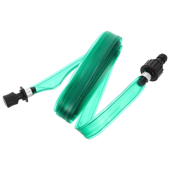 LOLIPPYY Flat Soaker Hose Garden Watering Hose with Leakproof Couplings in Green PVC