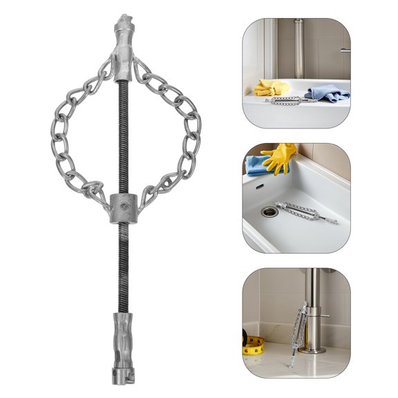 LOLIPPYY Flexible Drain Pipe Descaling Chain Attachment Heavy Duty Tool for Removing Clogs and Grease