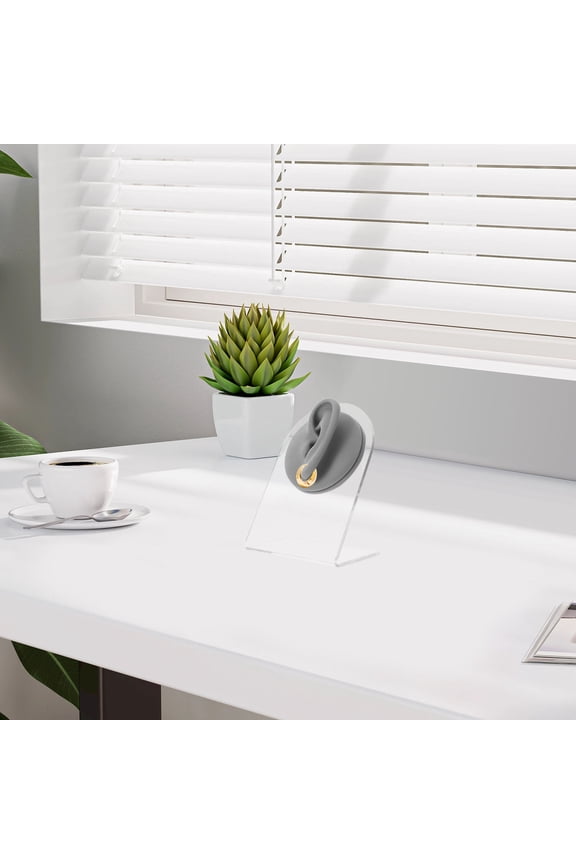 Stable Silicone Ear Model for Piercing Practice and Jewelry Organization Grey Color