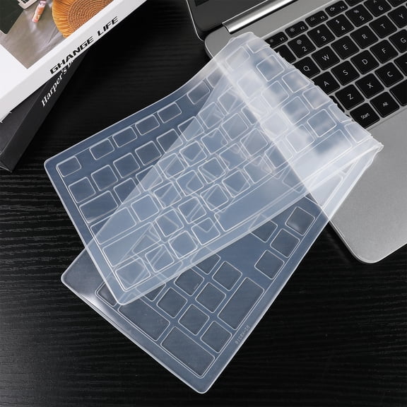 LOLIPPYY Flexible Transparent Silicone Keyboard Cover Protector Film, Washable and for Laptop and PC Keyboards