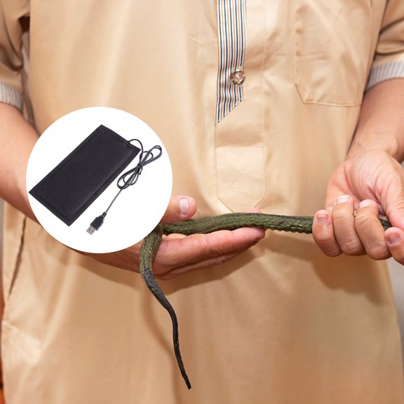 LOLIPPYY Flexible USB Heated Mat for Reptile Tanks Black Under Tank Heater for Pet Beds