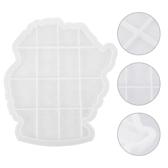 LOLIPPYY Flexible White Silicone Casting Mold for Resin Trays and Coasters DIY Use