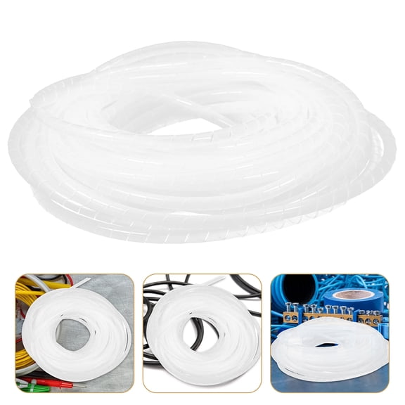 LOLIPPYY Flexible White Spiral Cable Wrap for Wire , Cord Management and Organization, Wire Organizer Sleeve
