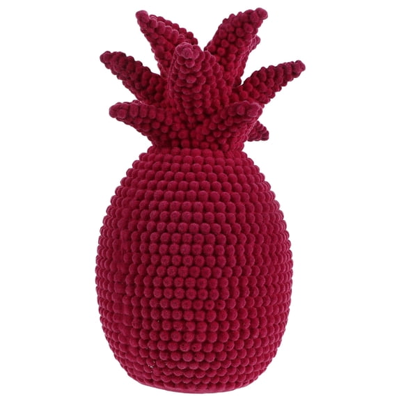 LOLIPPYY Flocked Resin Pineapple Decorative Statue for Home Office Tabletop Ambiance