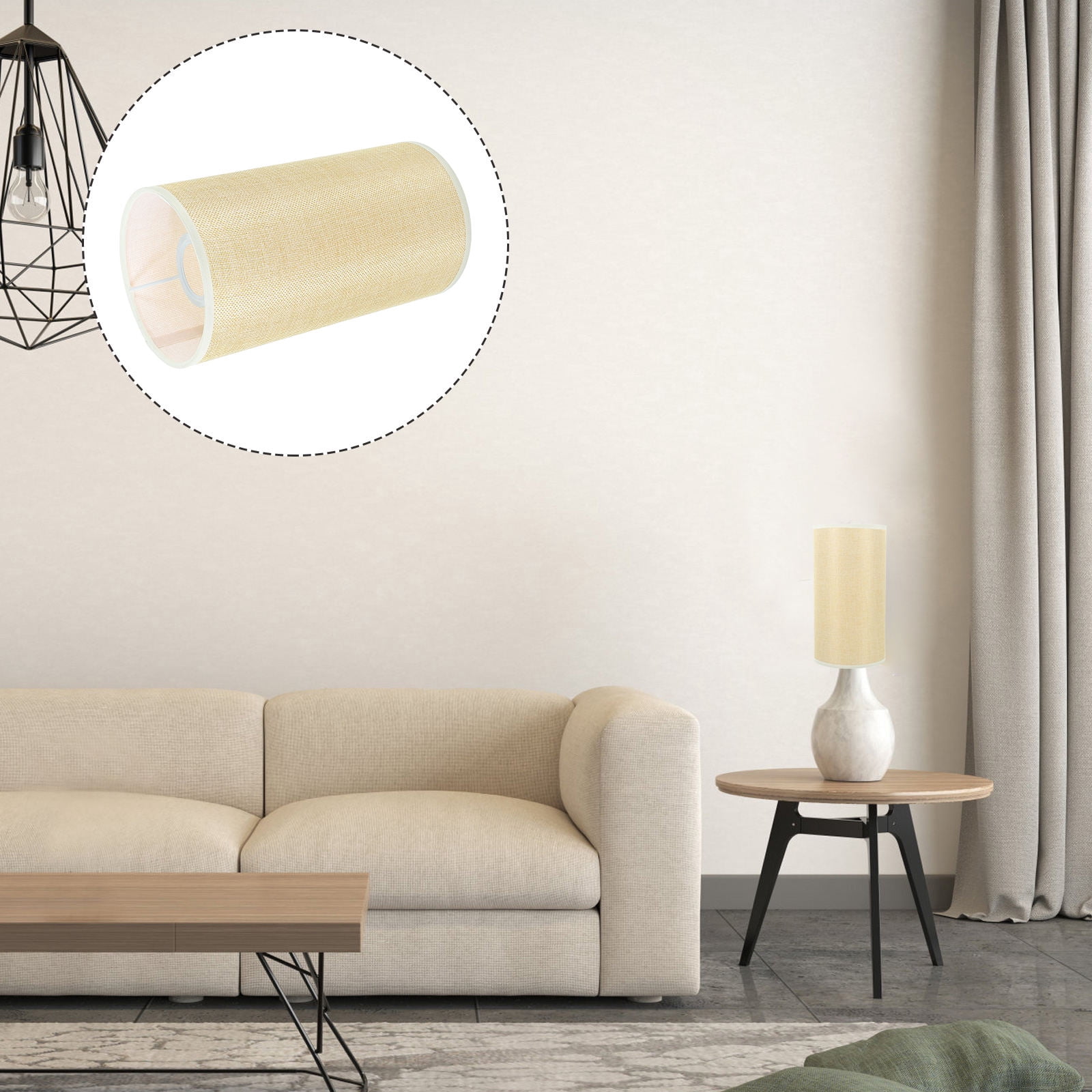 LOLIPPYY Floor Lamp Shades Replacement Beige Iron Round Light Diffusion ...