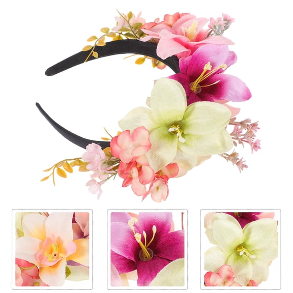 LOLIPPYY Floral Headbands Flower Hairband Fabric with Decorative Effect for Weddings 1Pack