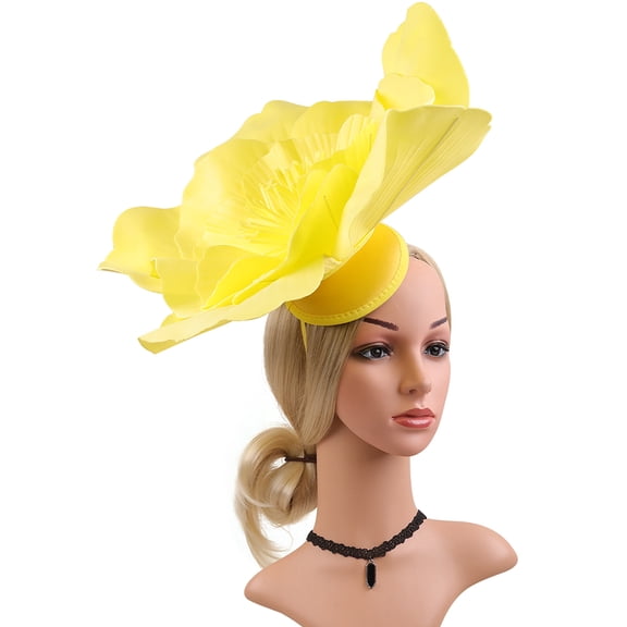 LOLIPPYY Flower Hat Costume Women Fascinator Large Flower Foams 1 Piece Vintage 20s Photography Accessory