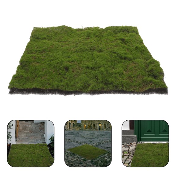 LOLIPPYY Foam Flocking Artificial Turf Green Mat for Sand Table and Wall Decoration