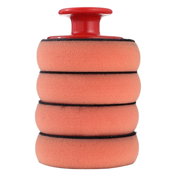 LOLIPPYY Foam Wax Applicator Pad Polishing Tool Orange Foam Applicator 1 Set