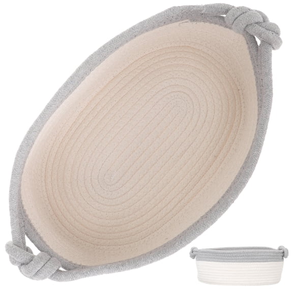 LOLIPPYY Foldable Cotton Storage Basket Organizer for Snacks and Laundry Woven Capacity for Home Organization