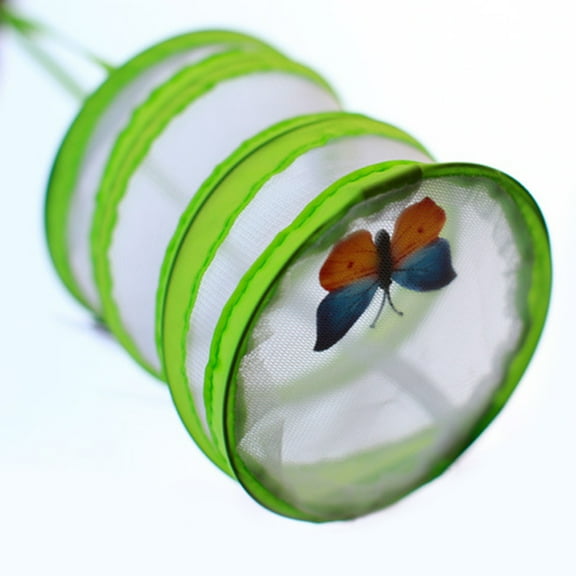 LOLIPPYY Foldable Net Cage Habitat with Carry Handle for Observing Flying Insects in Light Green