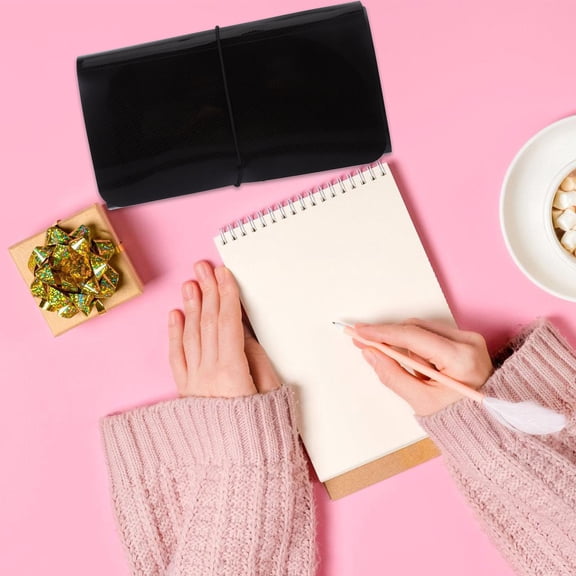 LOLIPPYY Folder Storage Binder Expanding Receipt Organizer with Pockets Portable Document Organizer in Black