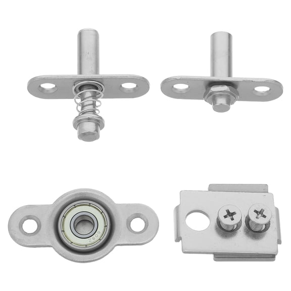 LOLIPPYY Folding Door Pivot Bracket Plated Silver Heavy Duty Hardware for Interior Room Divider