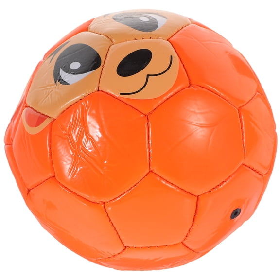 LOLIPPYY Football Indoor Balls Soccer Ball Orange PU 1Set Cartoon Pattern Design Outdoor Game for Fan Gear