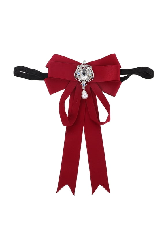 Adjustable Red Pre-Tied Bow Tie for Men and Women, Perfect for Office, Weddings, Uniforms, and Formal Events