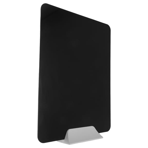 LOLIPPYY Freestanding Desktop Partition Black Acrylic 1 Pack for Students and Offices