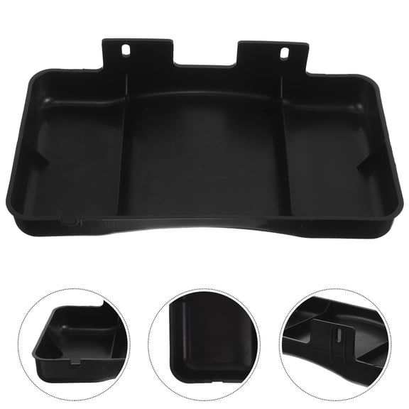 LOLIPPYY Black Plastic Freezer Evaporation Tray for Compressor Noise Reduction and Efficient Water Drainage