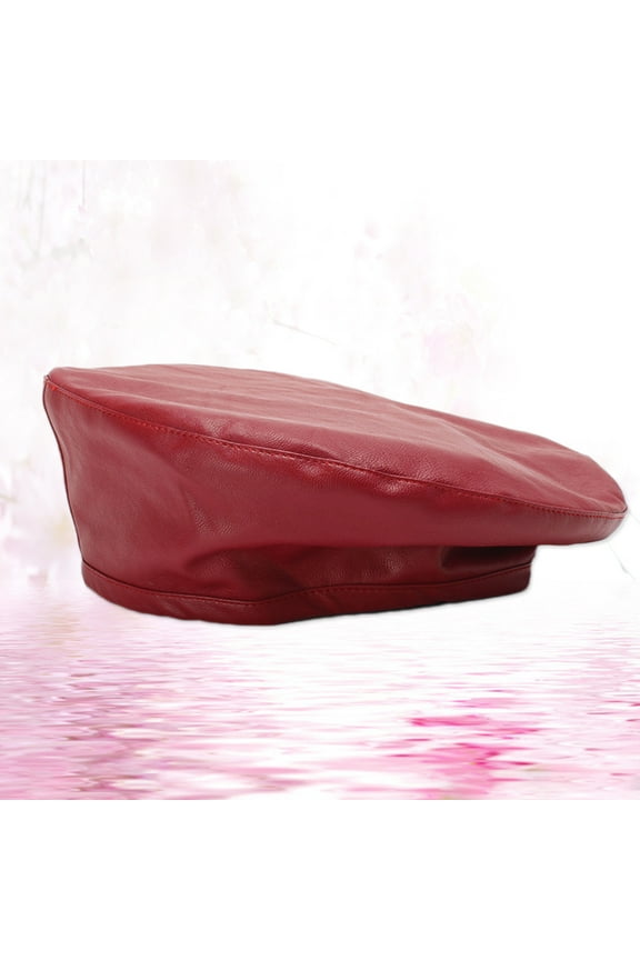 Girls' French Beret in Red, Imitation Warmth, 1 Piece Cozy Hat for Kids