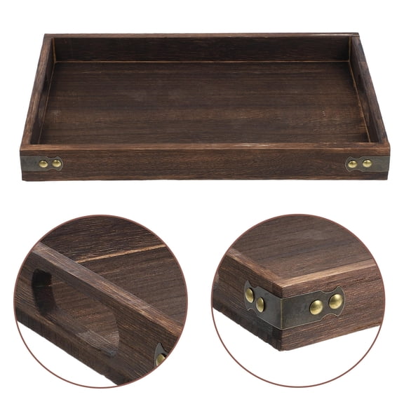 LOLIPPYY Fruit Snack Serving Tray Light Brown Rustic Tray For Gathering 1Pack