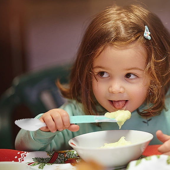 LOLIPPYY Fruit Tools Fruit Spoon Simple Style with Green for Parents Families 1Pcs