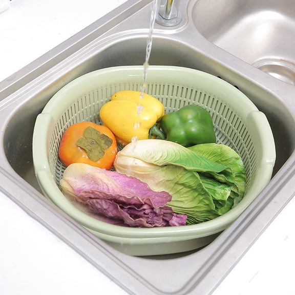 LOLIPPYY Fruit Washer Strainer in Green for Easy Food Preparation 1Pack