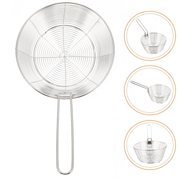 LOLIPPYY Frying Basket with Handle Round for Kitchenware Cooking 1Pack