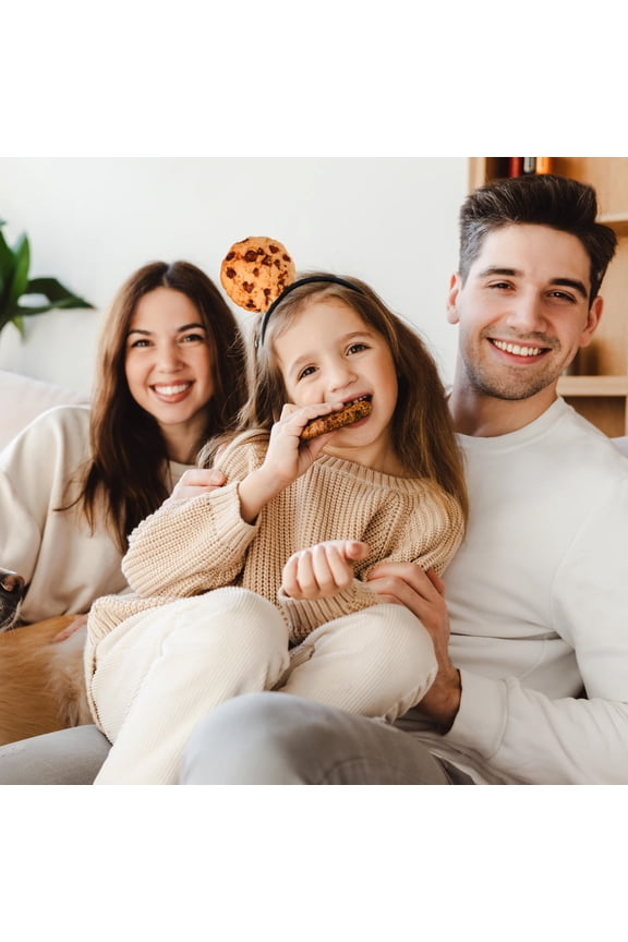 Funny Brown Cookie Headband Plush Material Cute Hair Band for Carnivals and Parties