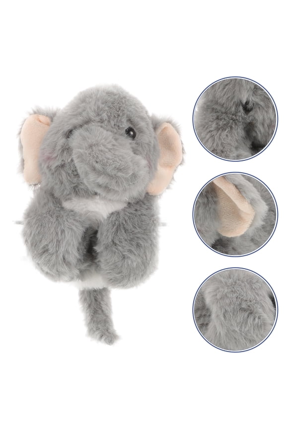 Adjustable Funny Elephant Plush Hugger Bracelet - 1 Set of Unique Animal Wristbands