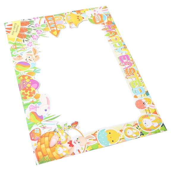 LOLIPPYY Funny Handheld Easter Photo Frame with Adorable Bunny and Chick Designs for Family Celebration