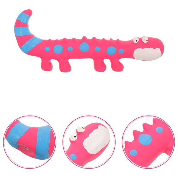 LOLIPPYY Funny Puppy Chew Toy Lizard Shape Squeaky Latex 1Set For Pets