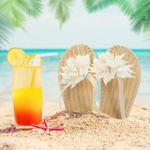 LOLIPPYY Funny Slippers Flat Beach Sandal Woman Casual Rubber Durable for Ladies