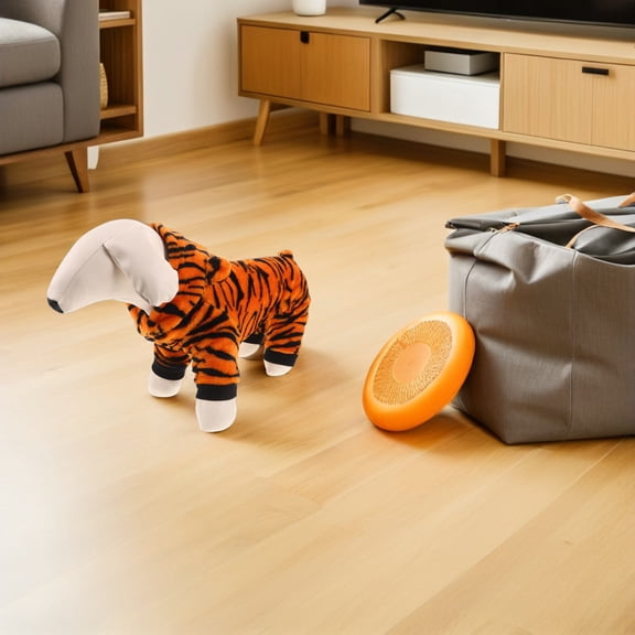 LOLIPPYY Funny Tiger Dog Costume with Hood Warm Jacket for Medium Dogs Party Outdoors