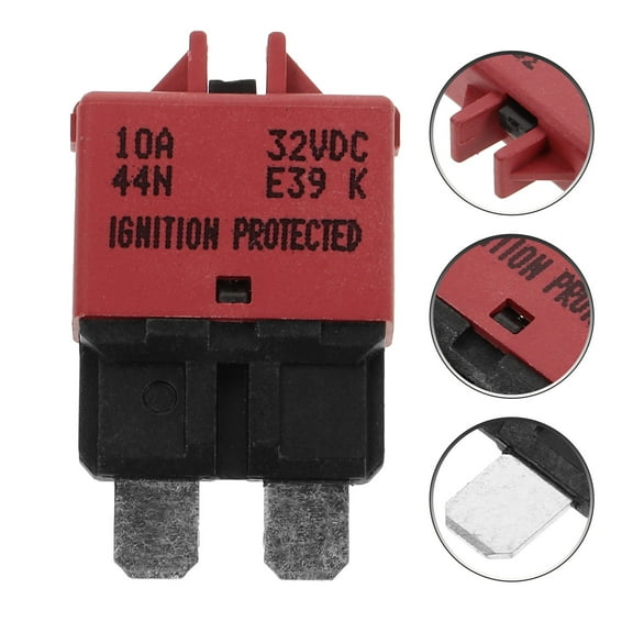 LOLIPPYY Fuse Socket Connector Circuit Breaker Trip Plastic Red 1Set