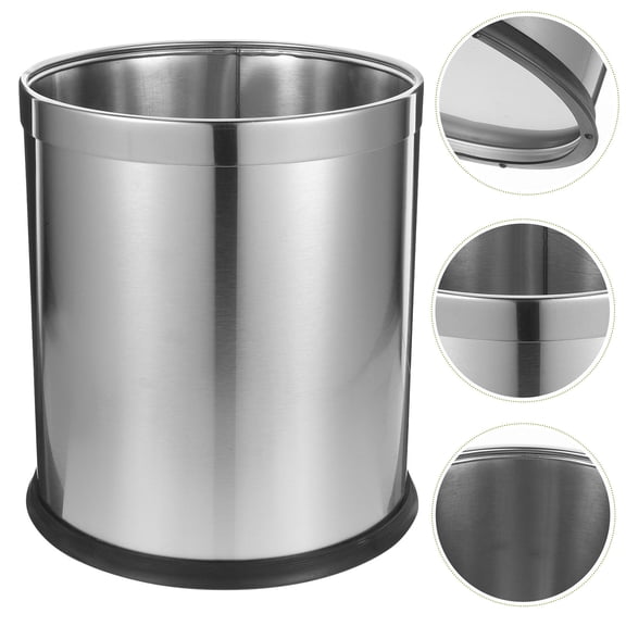 LOLIPPYY 410 Stainless Steel Garbage Can for Bathroom, Modern Design, and Stylish, 1 Pack