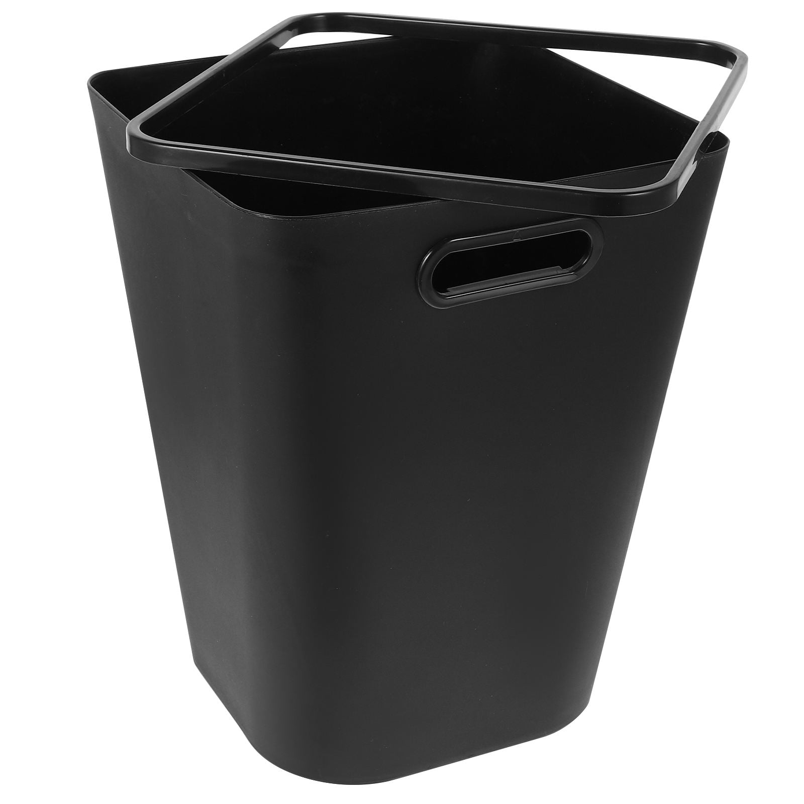LOLIPPYY Black Bathroom Garbage Can 1 Piece, Compact Trash Bin for Homeowners and Small Spaces