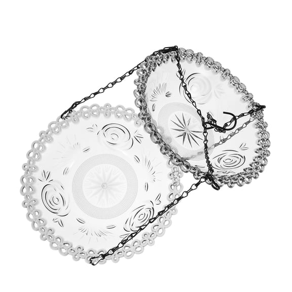 LOLIPPYY Garden Bird Bath Hanging Design Bird Bath Grey PP 1 Piece for Birds