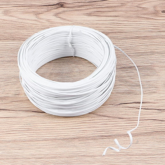 LOLIPPYY Garden Wire White PVC Coated Iron Wire for Repairing Binding and Flexible Home Use
