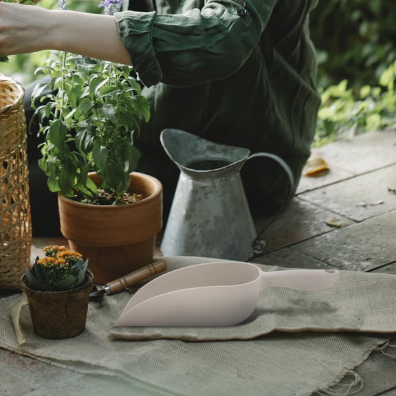LOLIPPYY Gardening Trowels Planting Tools Plastic White Small Size 1Set