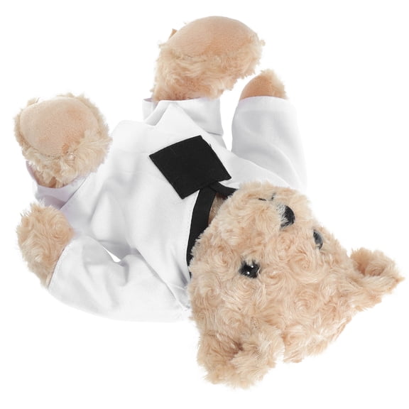 LOLIPPYY Giant Stuffed Bear Taekwondo Bear Stuffed Animal Black Decorative Item For Holidays 1Set