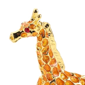 LOLIPPYY Metal Giraffe Figurine Sculpture - Miniature Animal Decor for Desk, Shelf, Bedroom, Office, Home & Garden Display